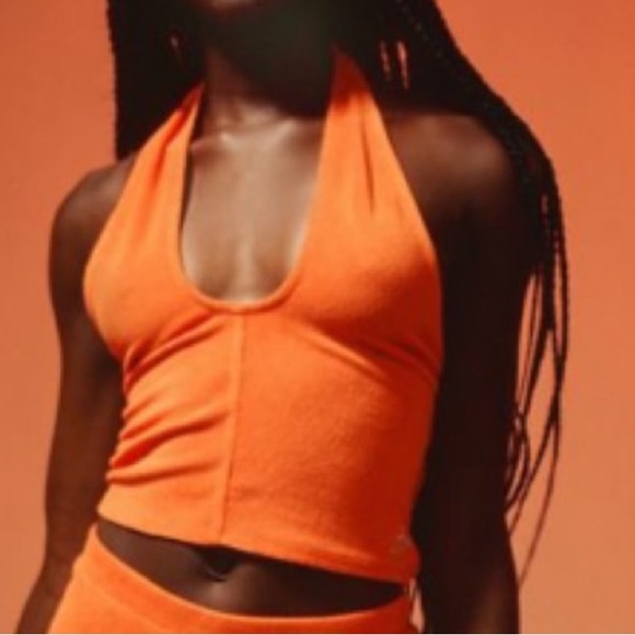 JUICY COUTURE terrycloth halter crop top women’s size XL - Picture 3 of 13